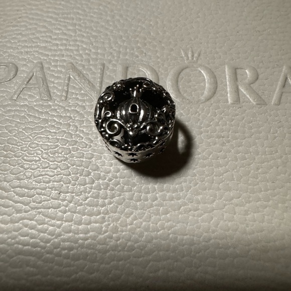 AUTHENTIC PANDORA DISNEY CINDERELLA MIDNIGHT PUMPKIN CHaRM - Picture 5 of 5